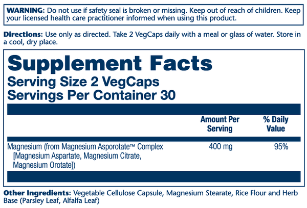 Magnesium Asporotate 400mg – Solaray