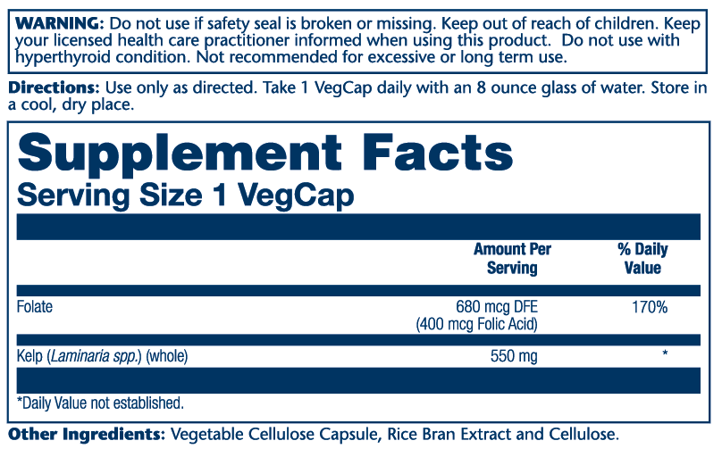 Kelp Seaweed 550mg