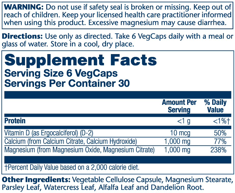Cal-Mag Citrate Vitamin with D-2, 1:3
