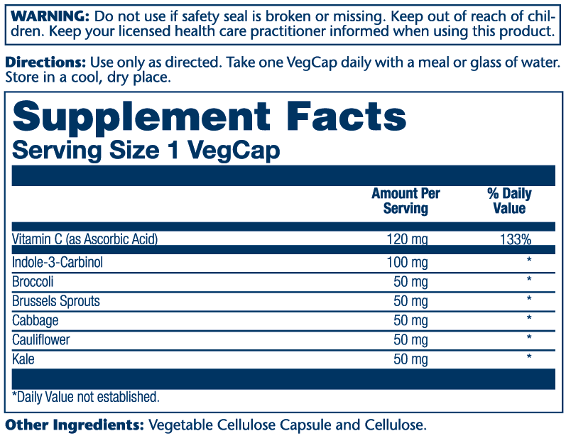 Indole 3 Carbinol 100mg