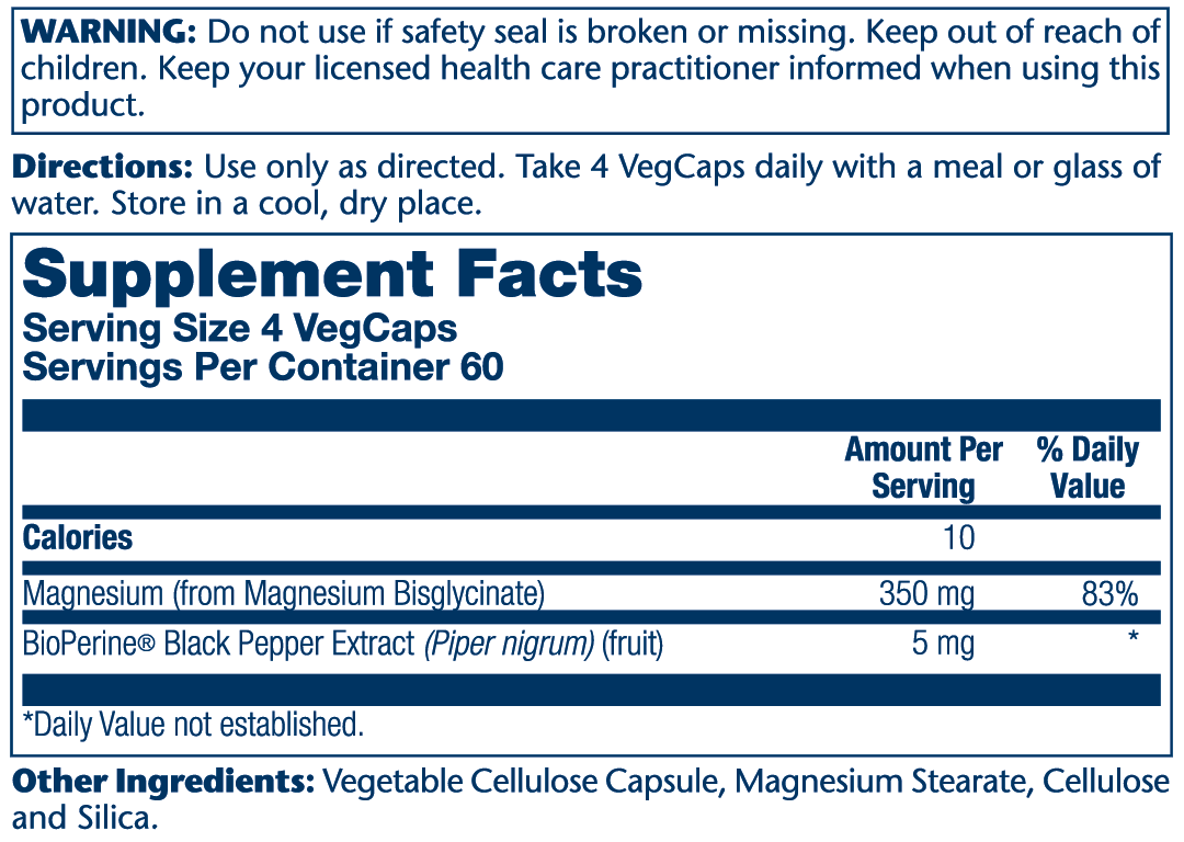 Magnesium Glycinate 350mg